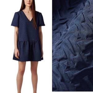 Hudson North navy blue Easy V-Neck Mini  voluminous size large